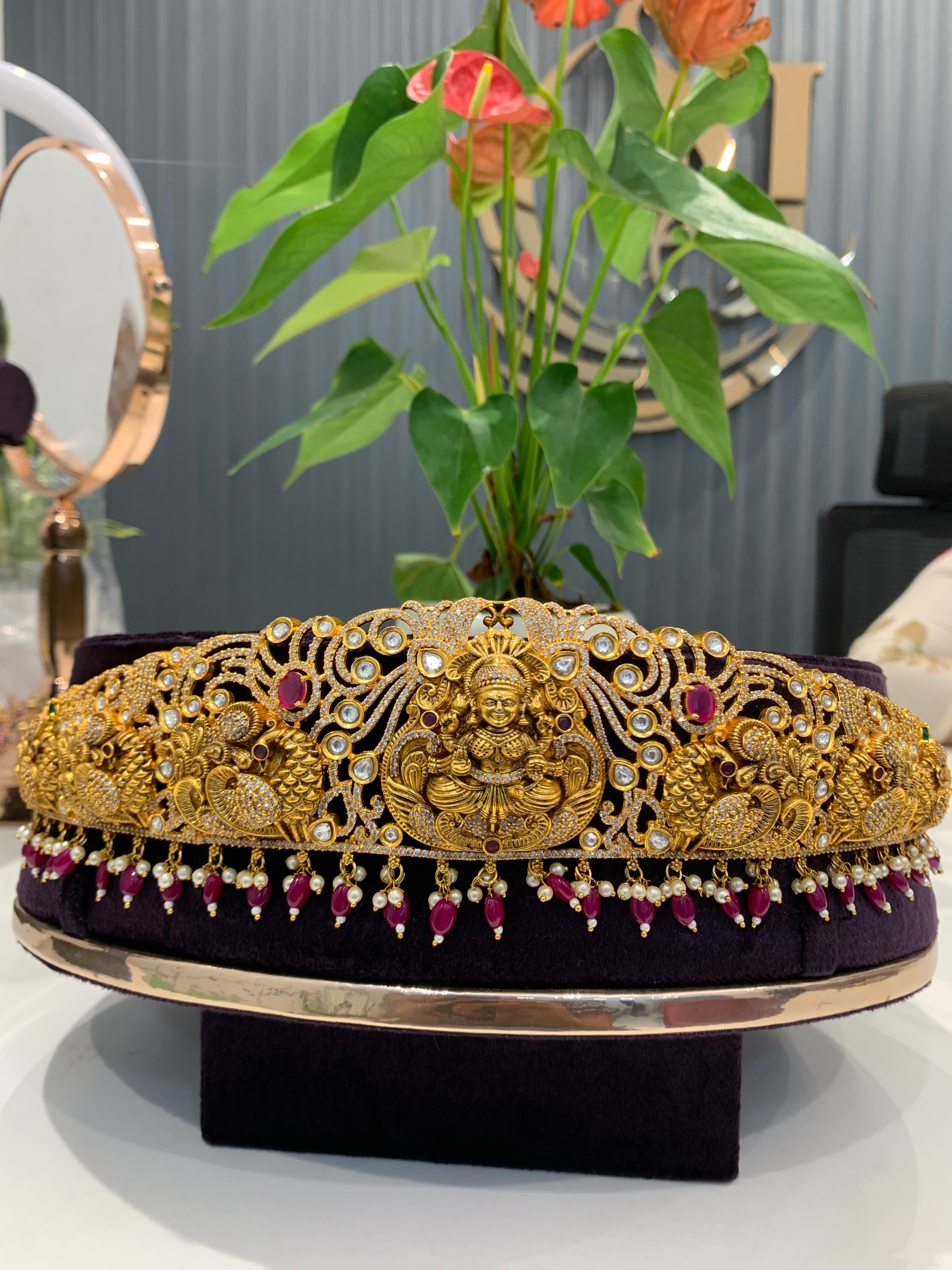 Beautiful ruby stone vaddanam
