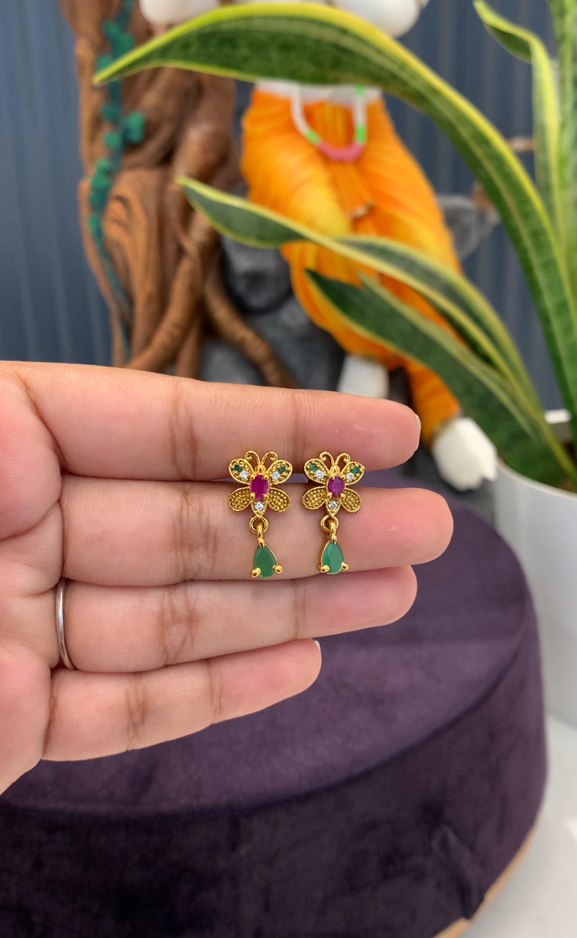 Beautiful Butterfly Screw Back studs