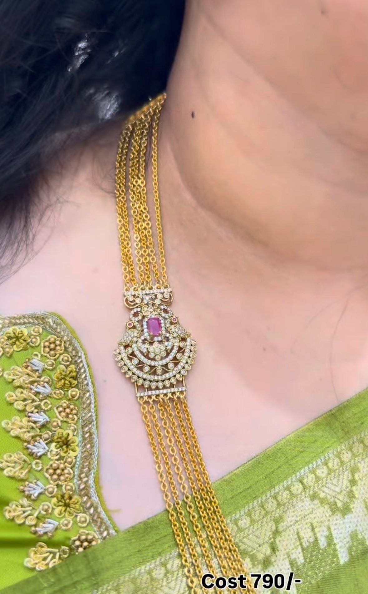 Beautiful Side locket With Chandraharam Chain