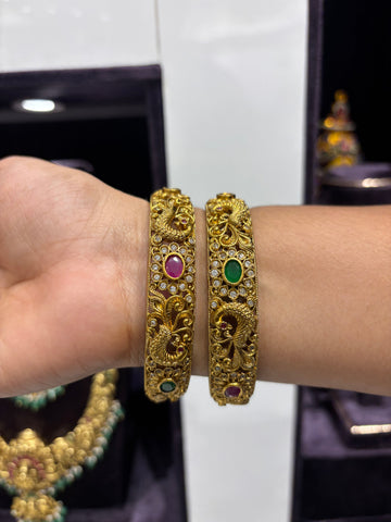 Nakshi peacock bangles
