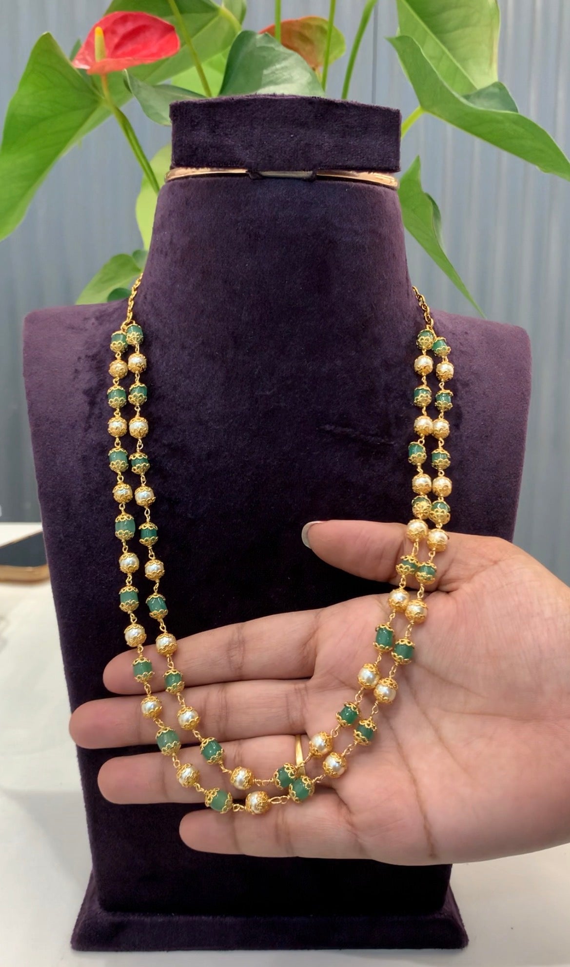 Beautiful 2 line customised beads set