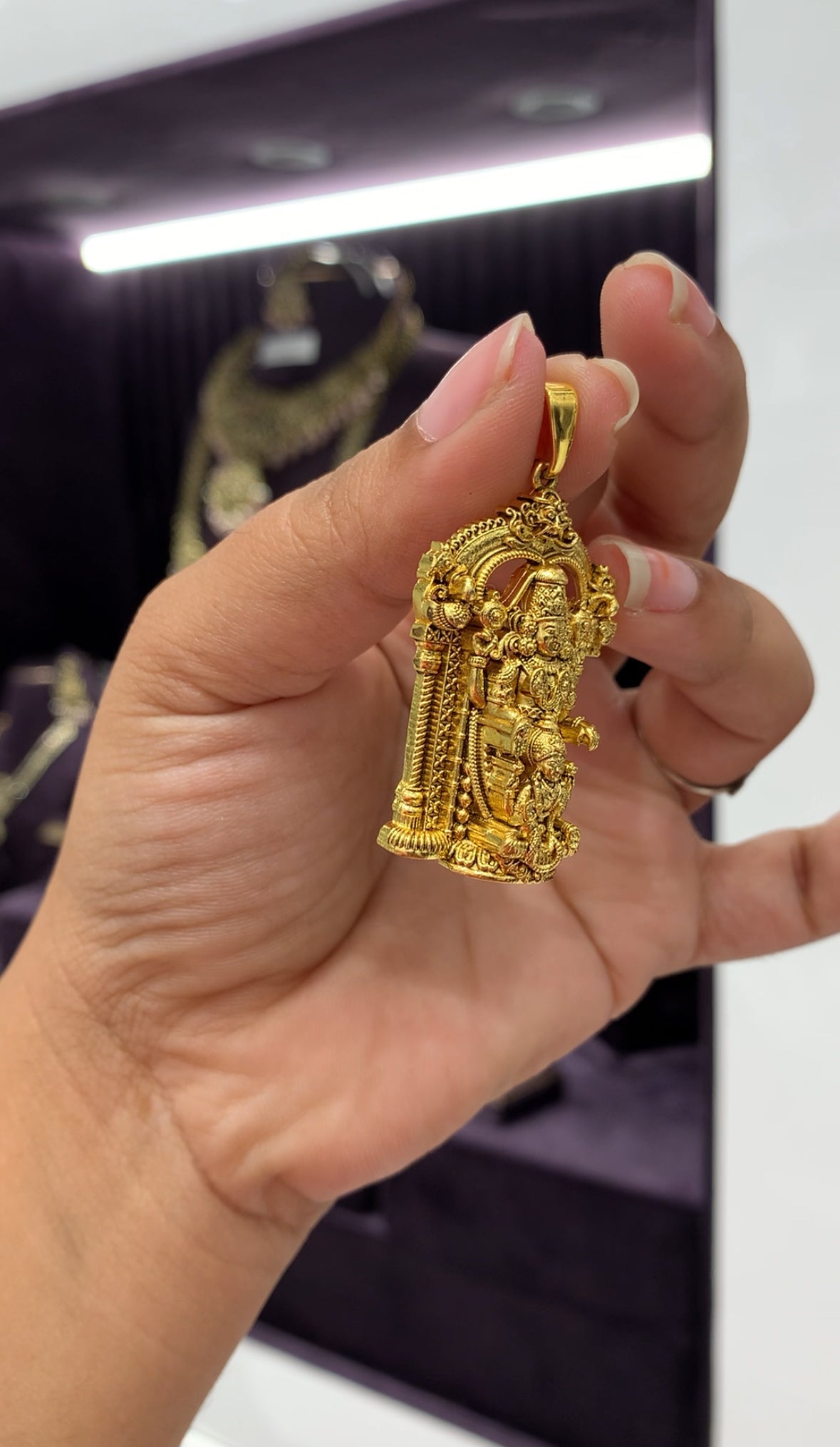 Traditional Lord Balaji Pendent with Hook