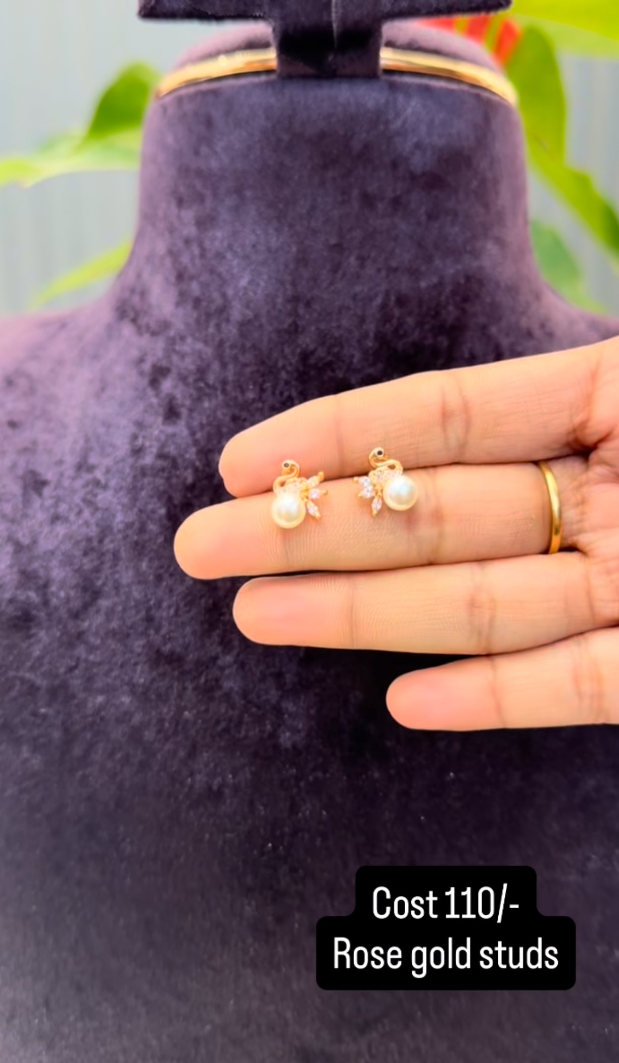 Beautiful Rose Gold studs
