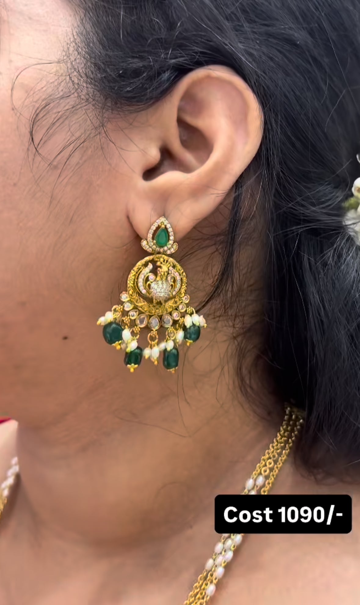 Beautiful Customised Locket set Chandraharam Chain 24 inches