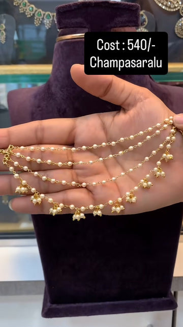 Beautiful pearl Handmade Champaswaralu