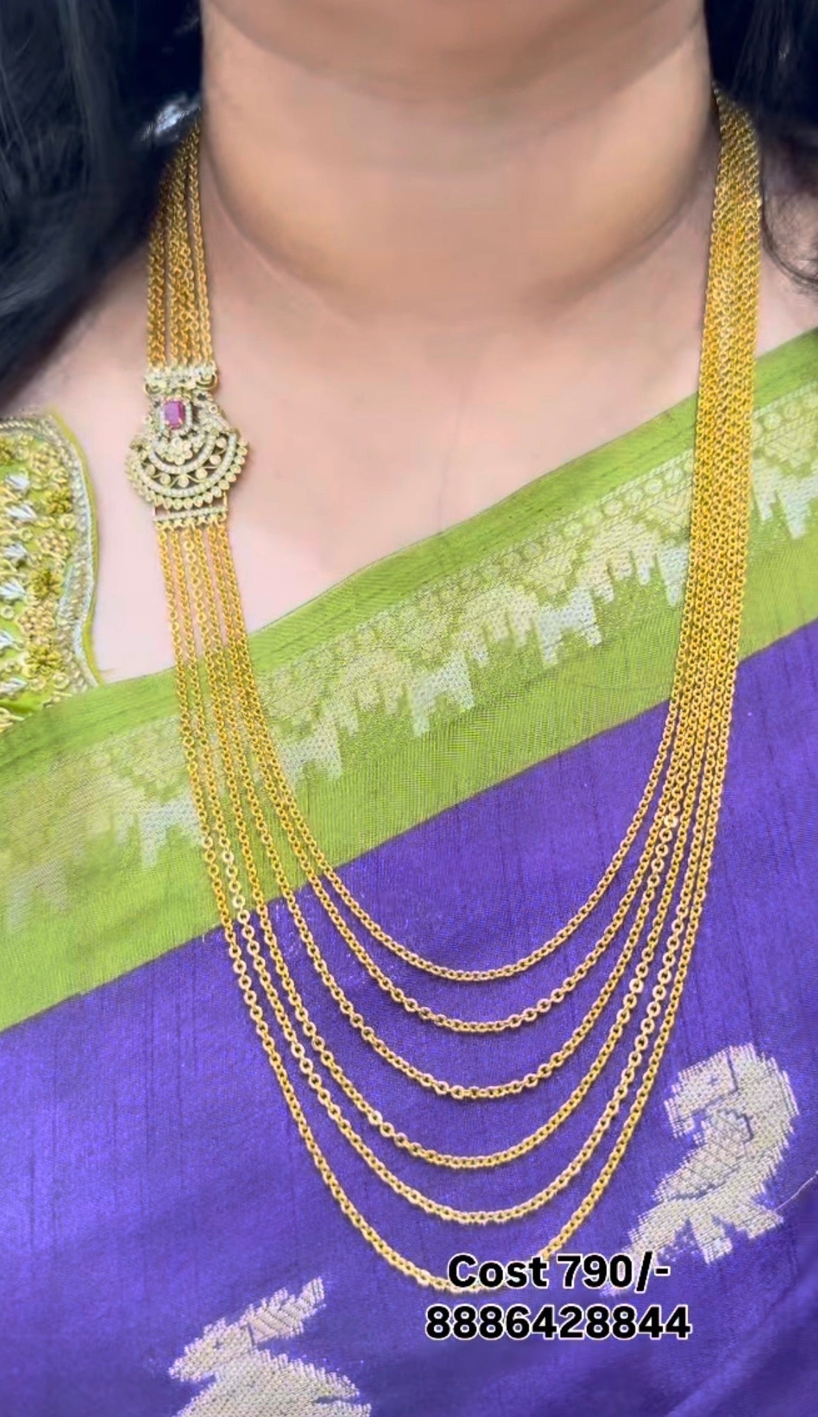 Beautiful Side locket With Chandraharam Chain