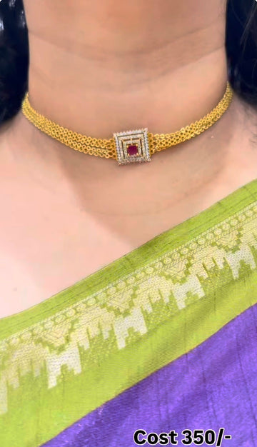 Beautiful Chocket with 4 line’s Chandraharam Chains