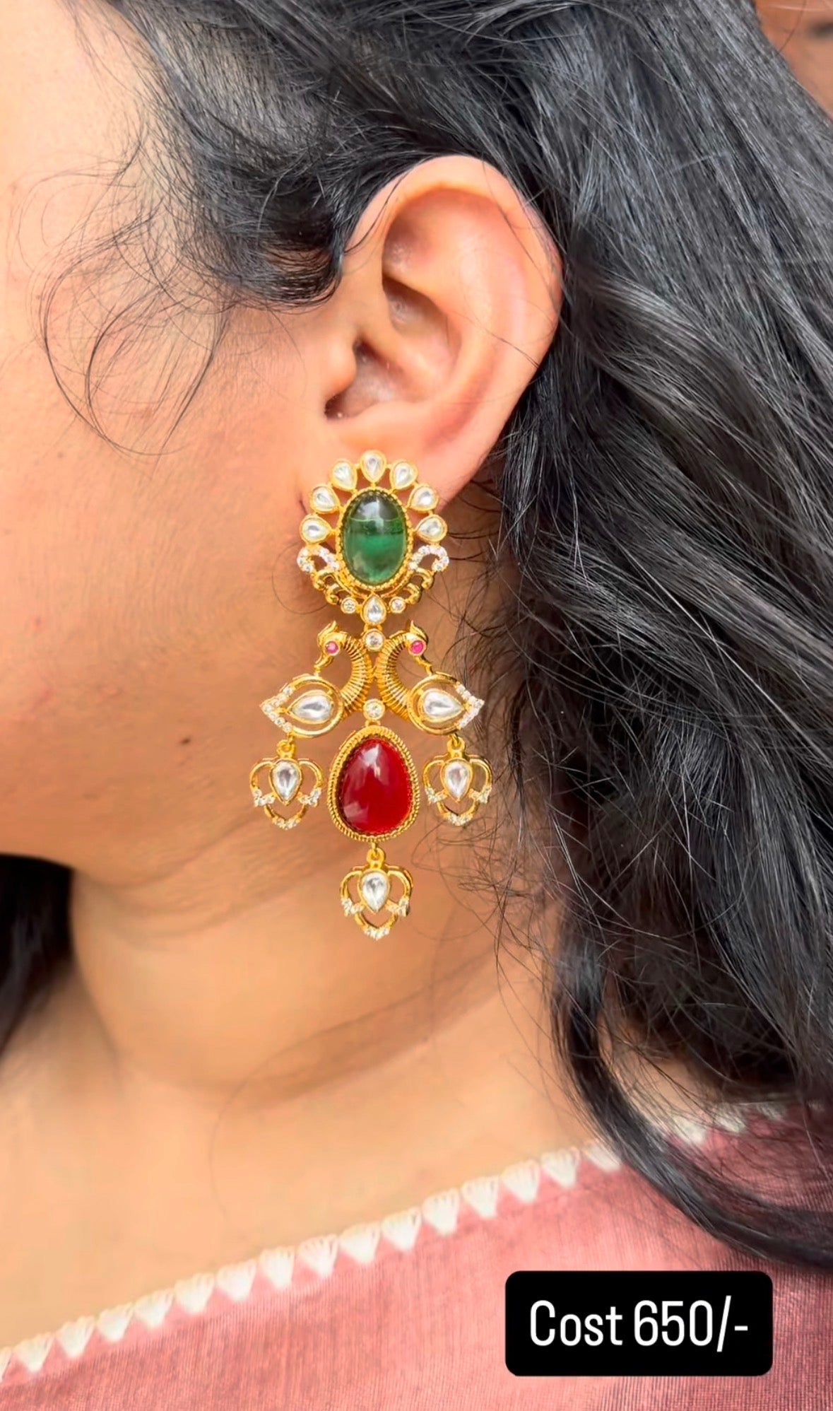 Beautiful Kundhan Style Chandbalis