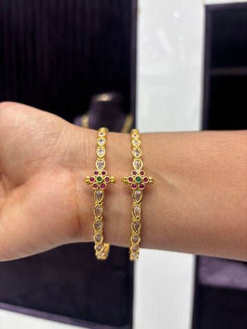 Beautiful uncut stone  bangles
