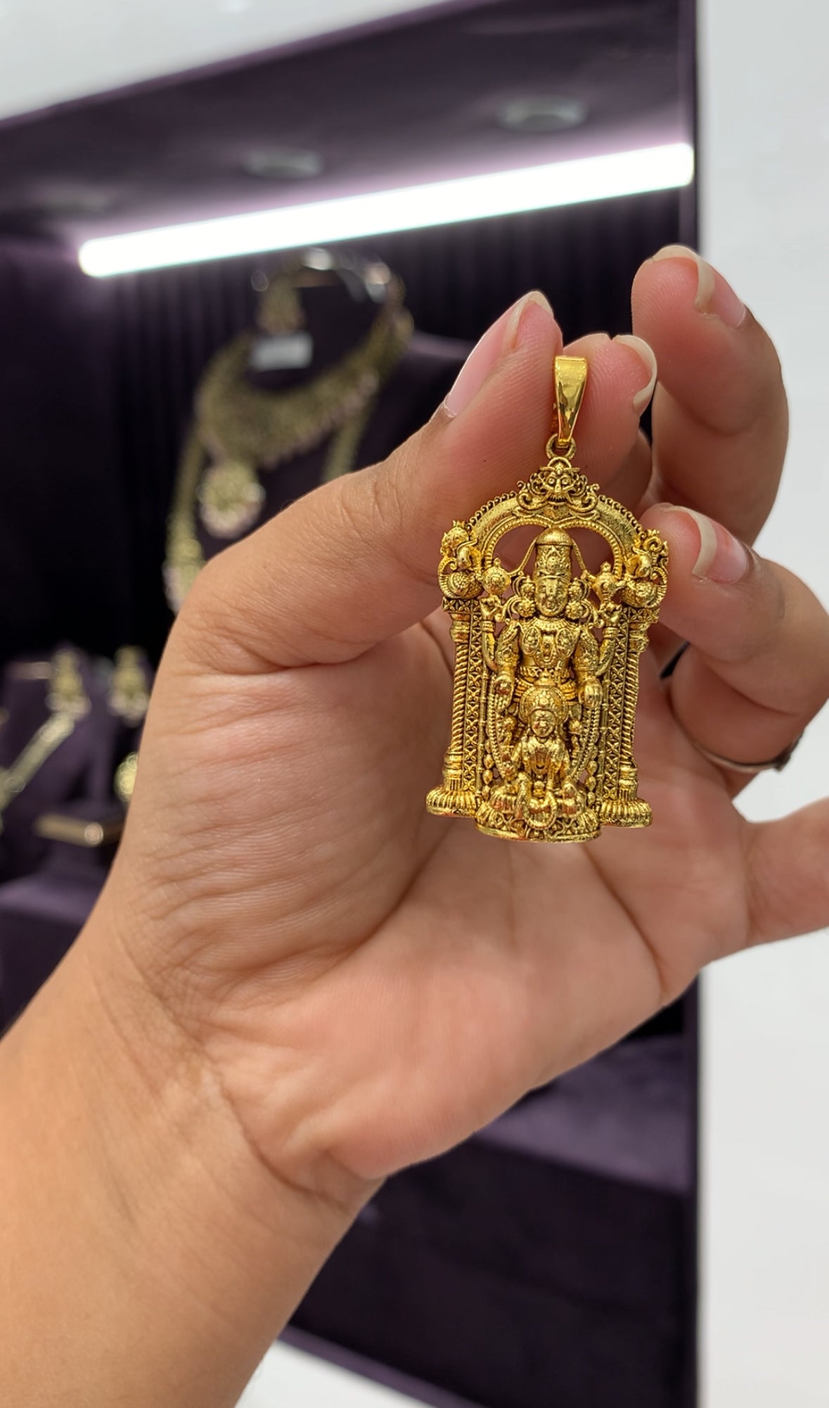 Traditional Lord Balaji Pendent with Hook
