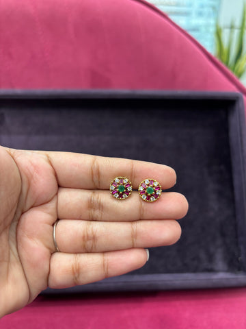 Beautiful Multi Color Studs With Screwback