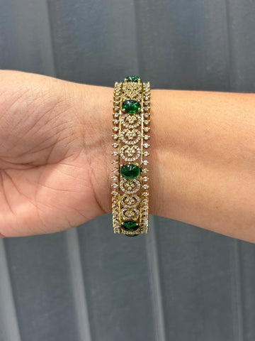 Beautiful mehendi polish bangles set (single )