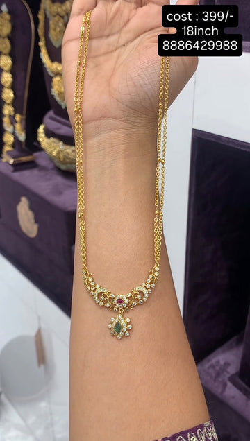 Beautiful Pendent with Chandraharam Chain