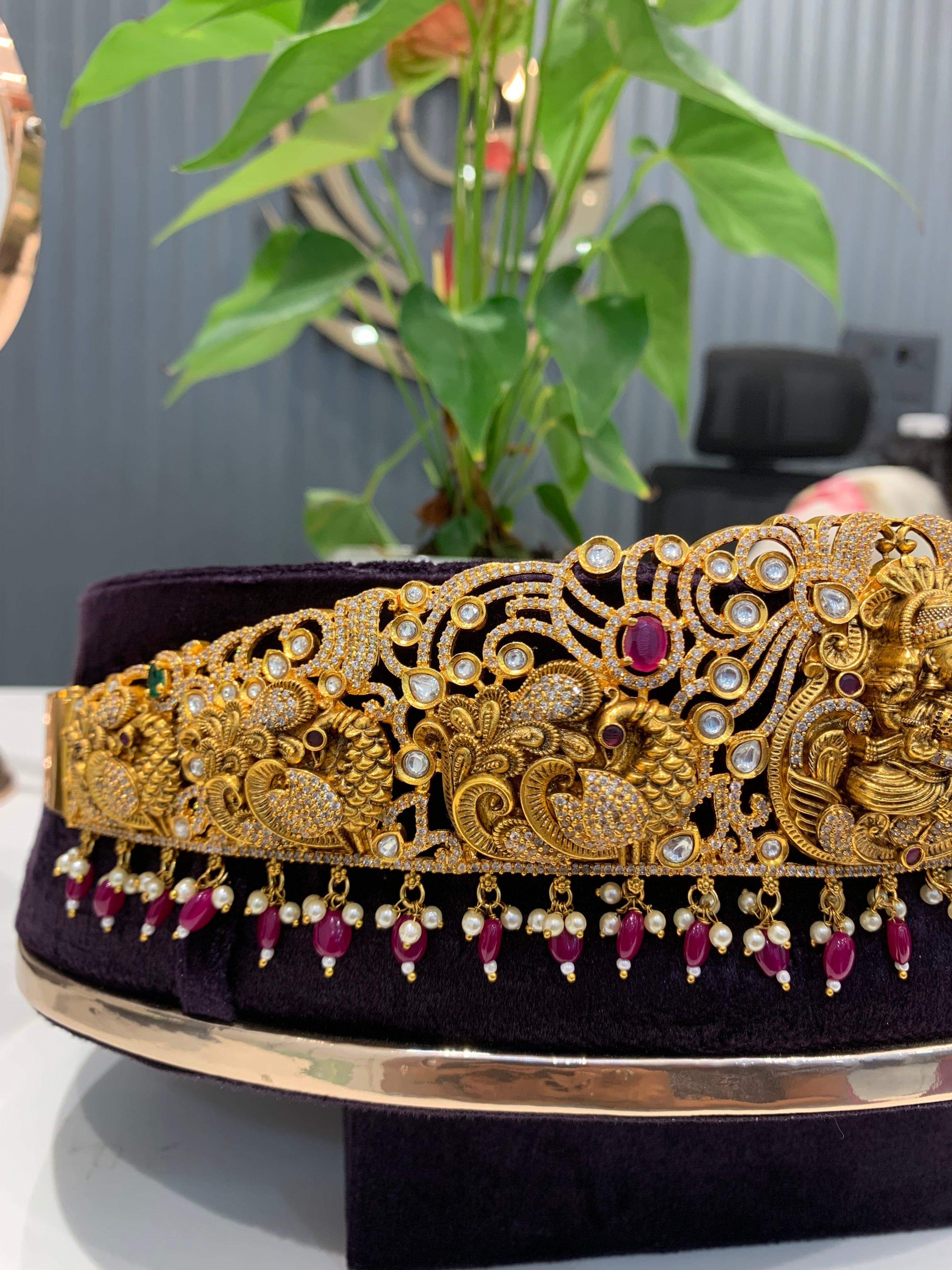Beautiful ruby stone vaddanam