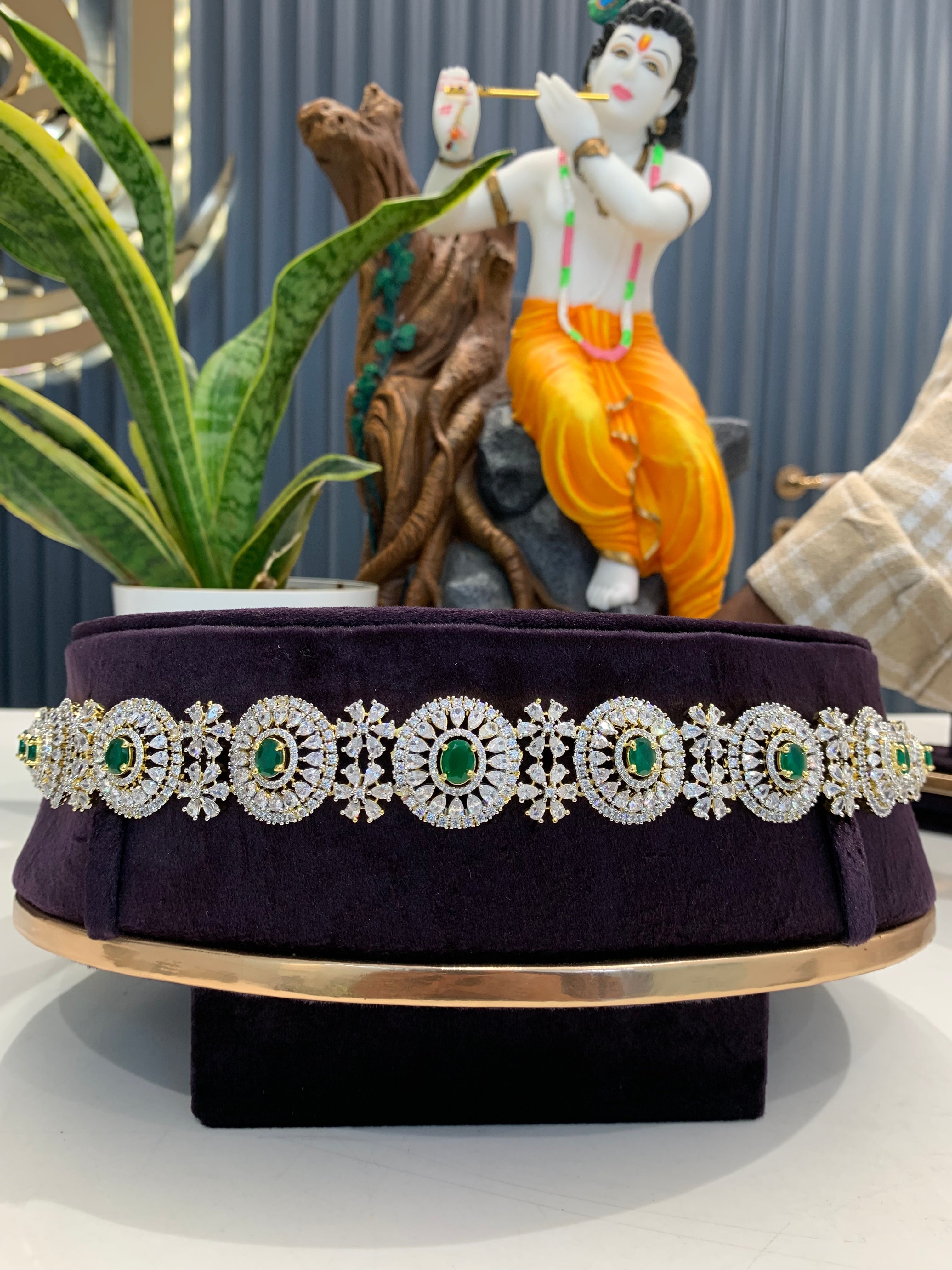 Beautiful GJ polish chain vaddanam
