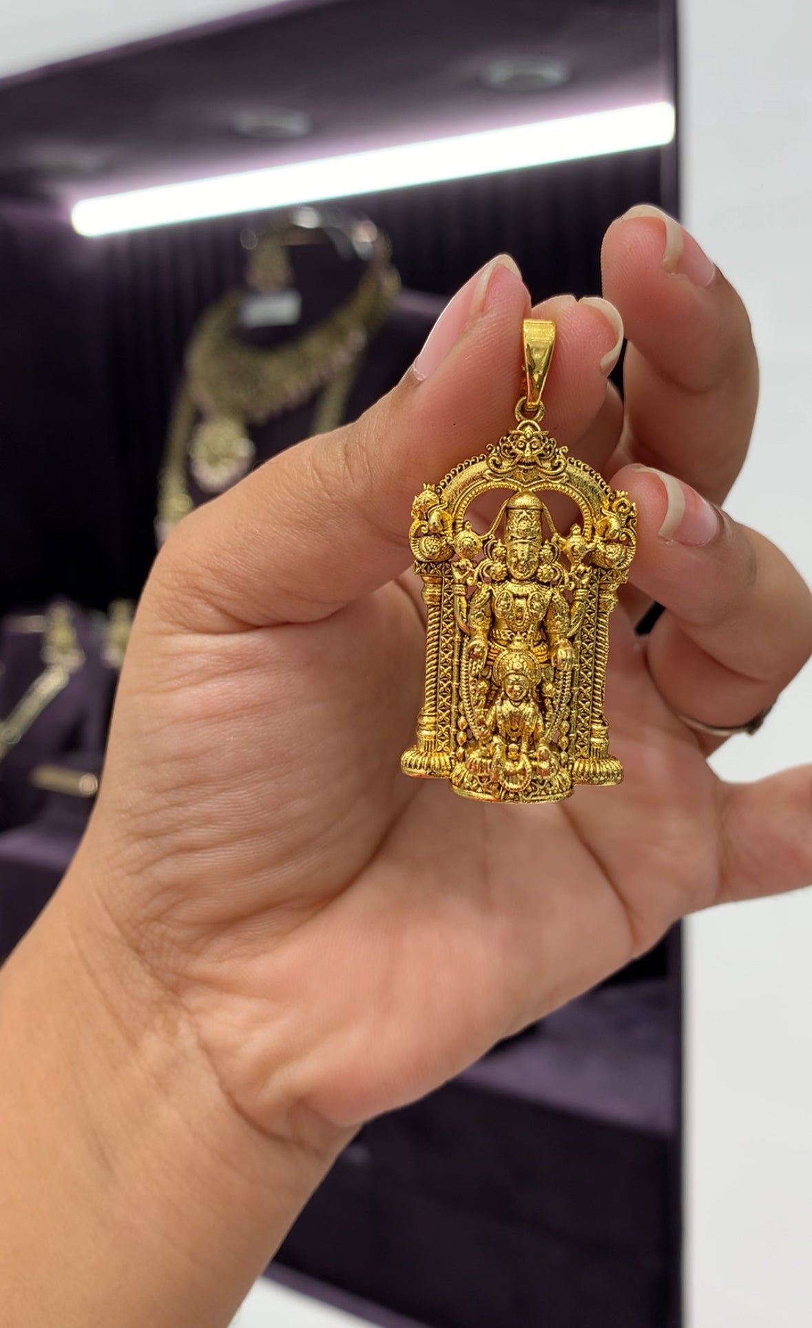 Traditional Lord Balaji Pendent with Hook