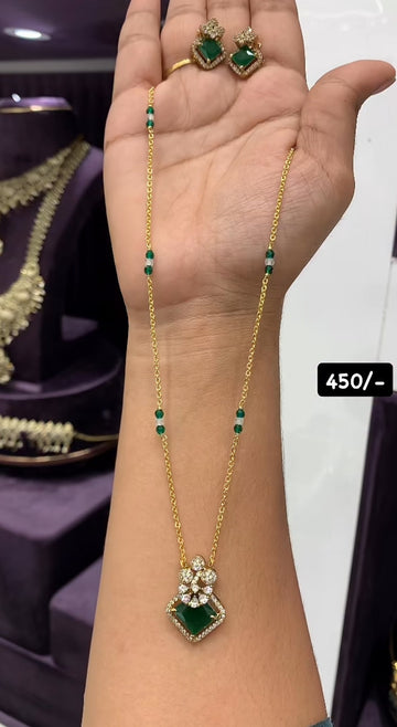Beautiful Pendent set With Chandraharam 18inches