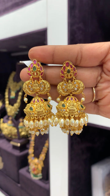 Lakshmi idol jhumki’s with pushback