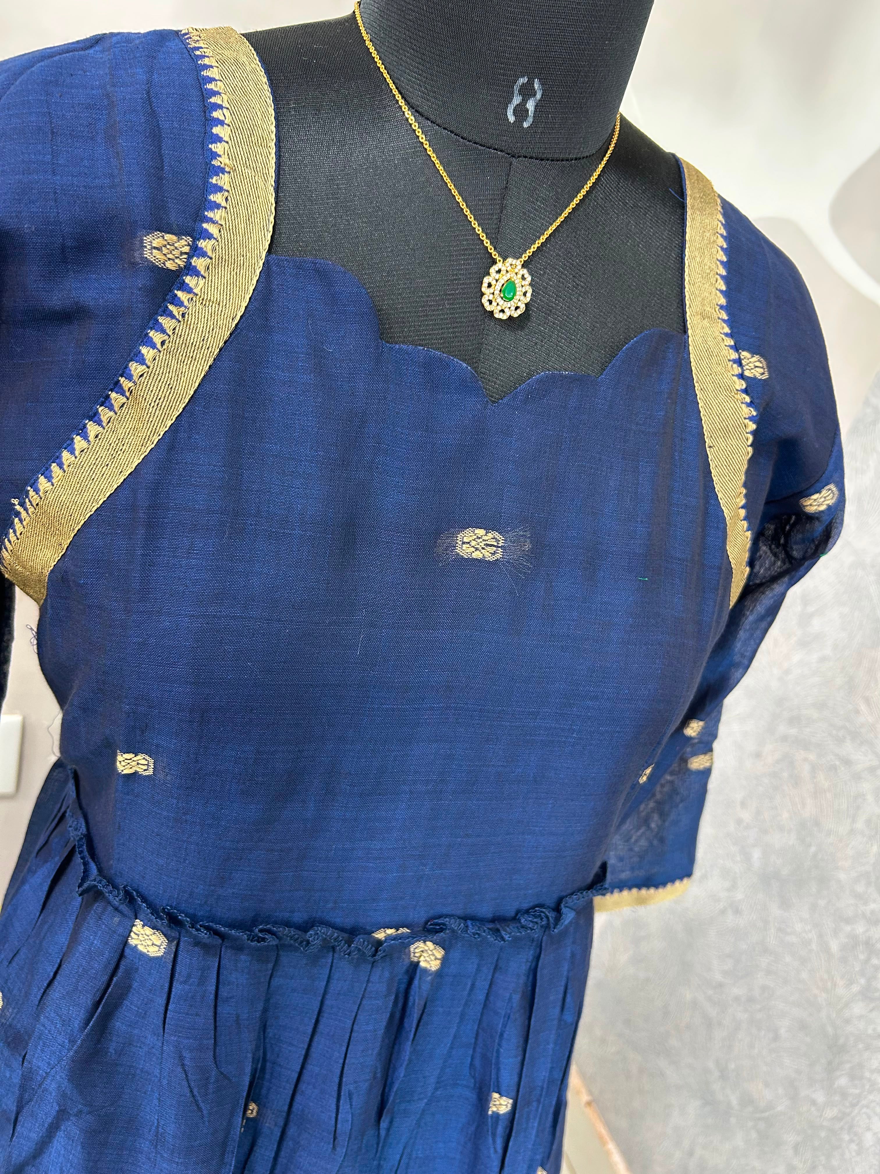 Jamdhani A-Line Frock with cotton lining