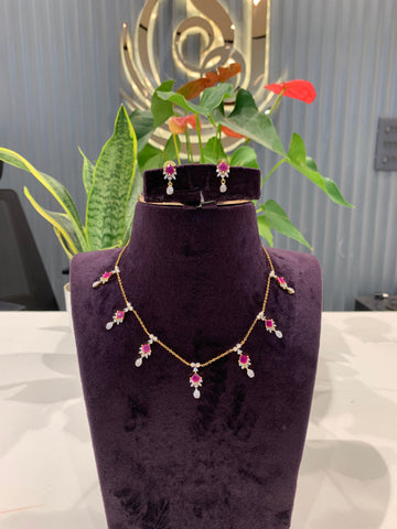 Beautiful Customised Chandraharam Chain set