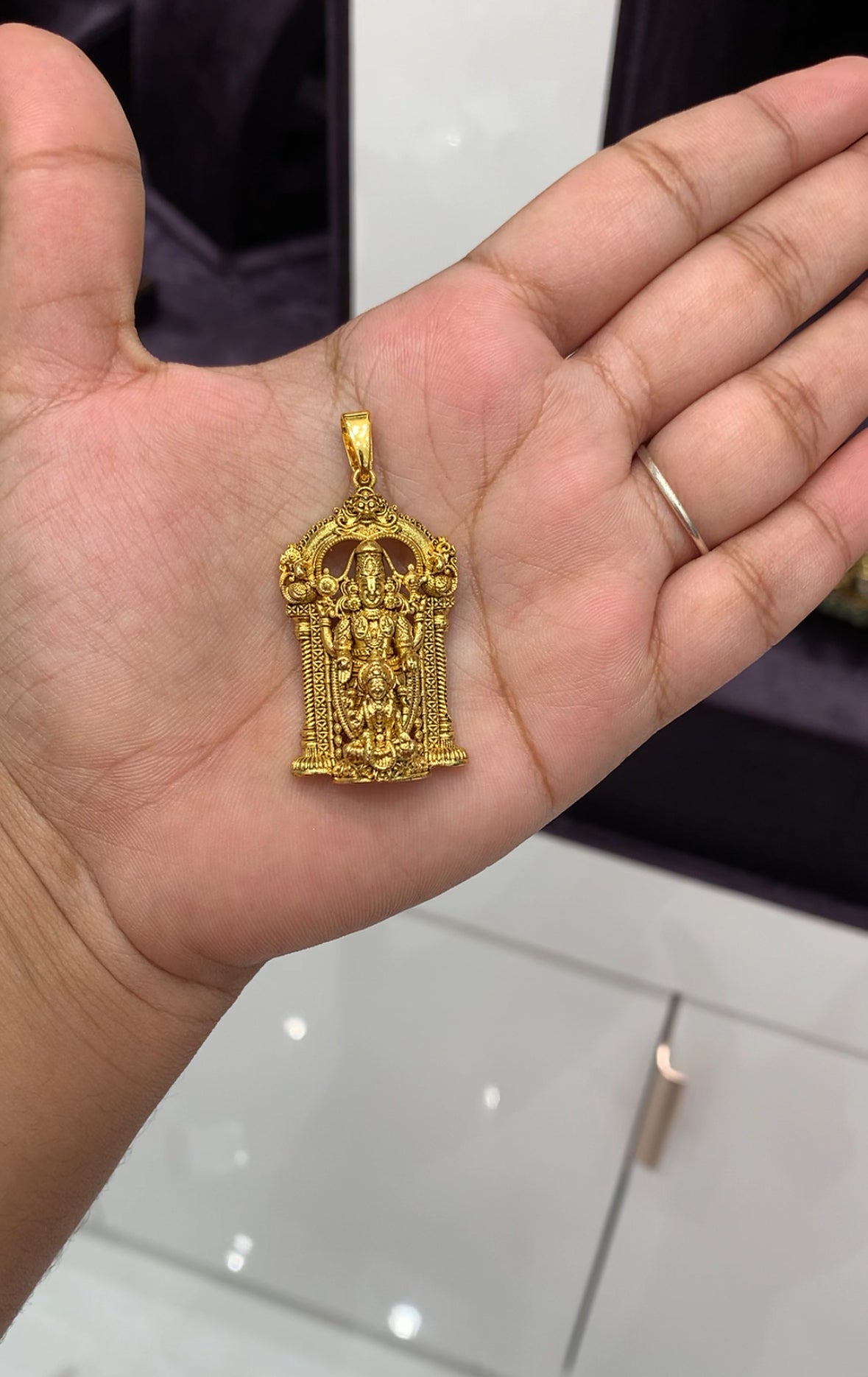 Traditional Lord Balaji Pendent with Hook