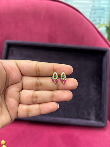 Beautiful Rose flower type Screwback earrings