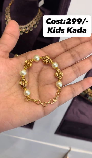 Kids Bracelet Kada Bracelet With Back Adjustable Rings