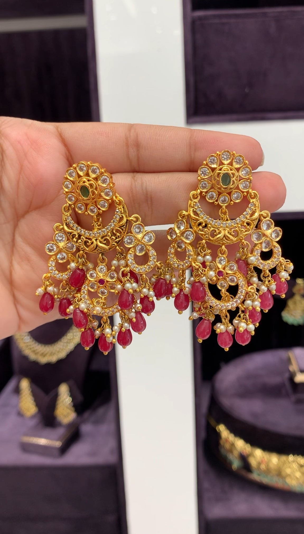 Beautiful CZ Chandbalis