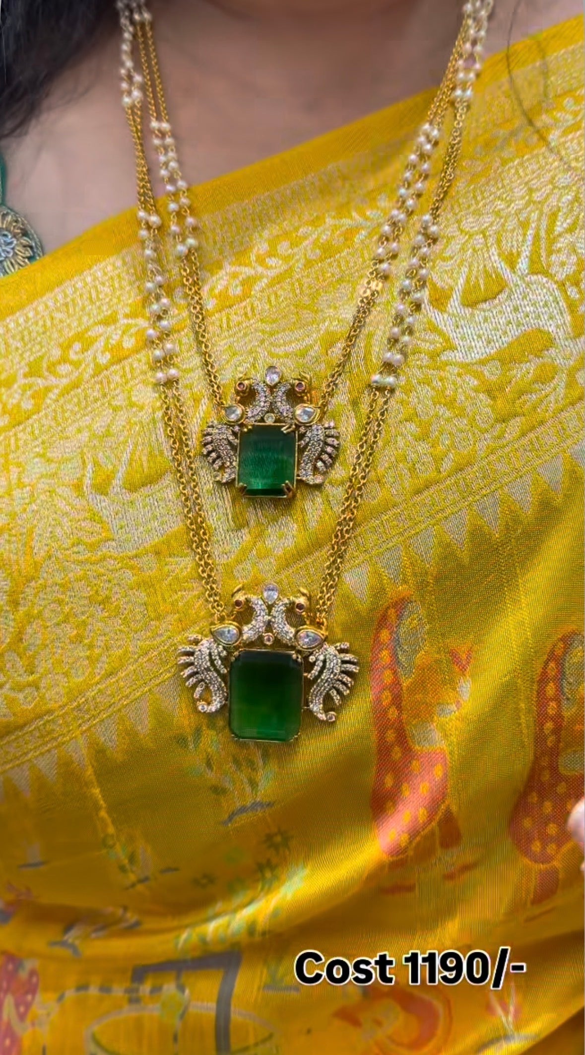 Beautiful Pendents with Chandraharam Chains