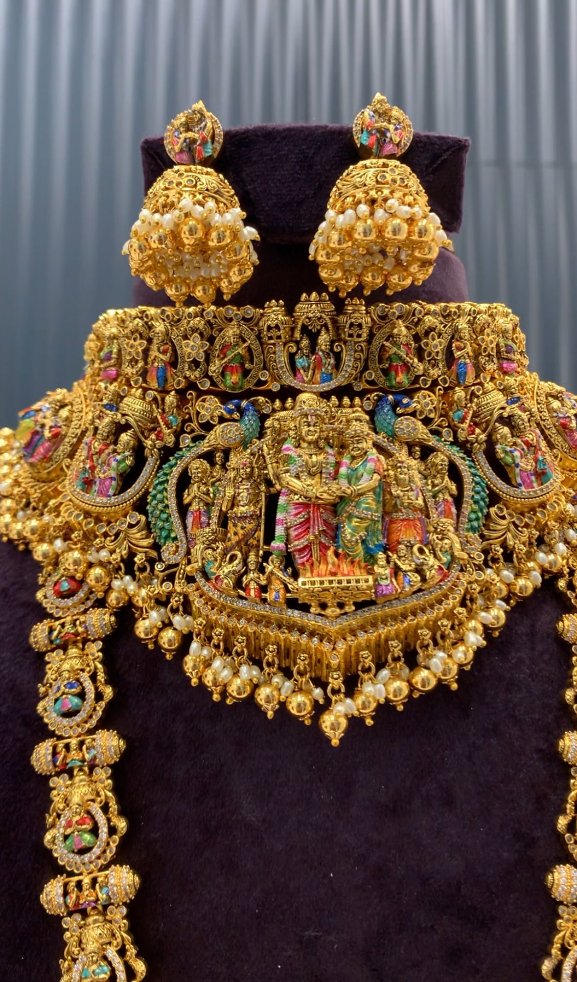 Beautiful Srinivasa Kalyanam Combo set (Chocker + Haram+ Jumkies+Vaddanam) Prebook 20days
