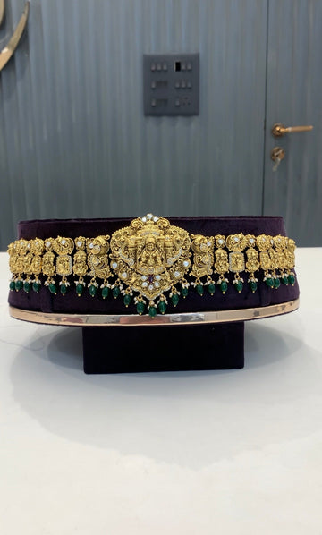 Beautiful moissiante stone chain vaddanam