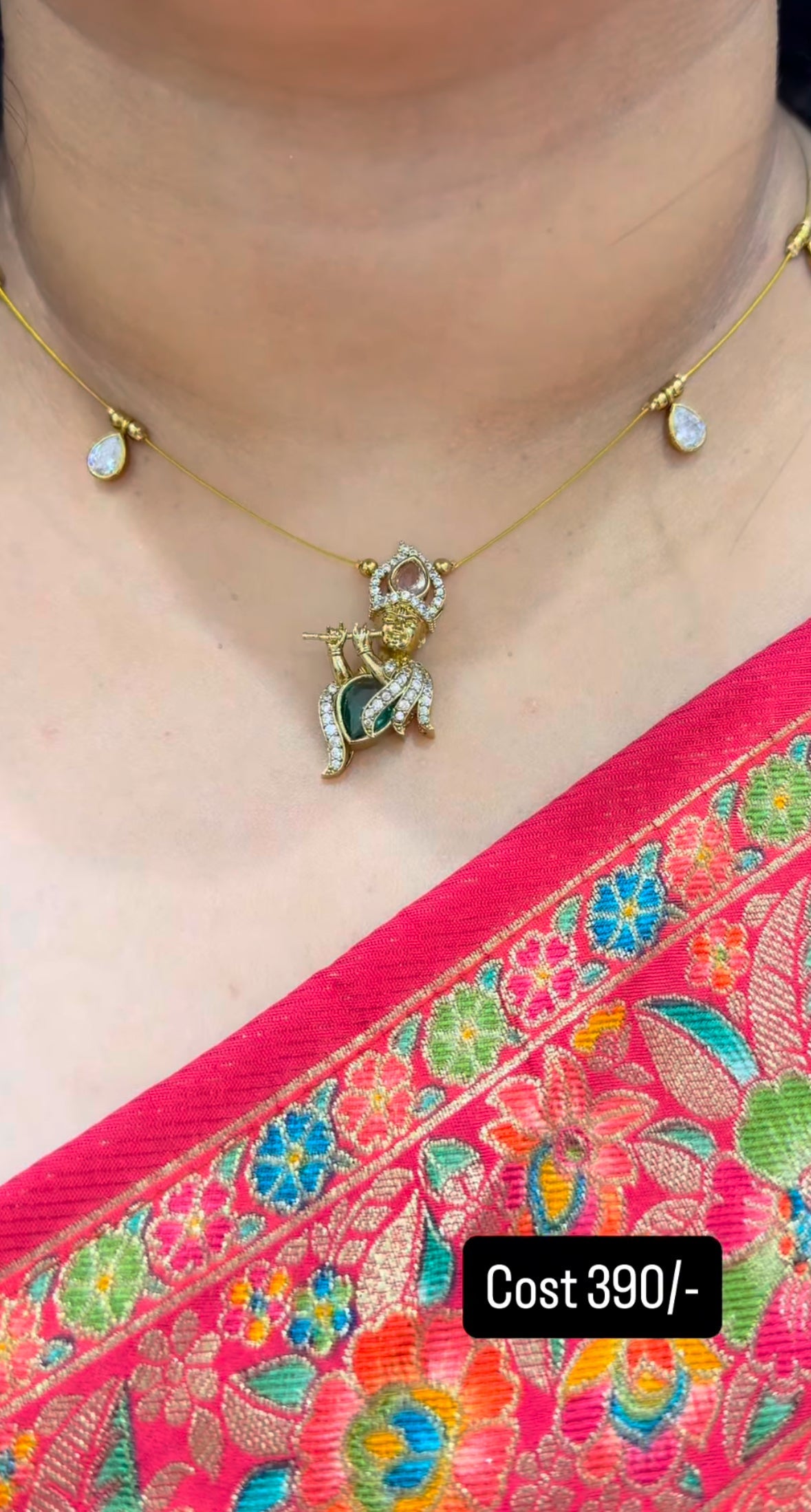 Beautiful Krishna Pendent with invisible Chain