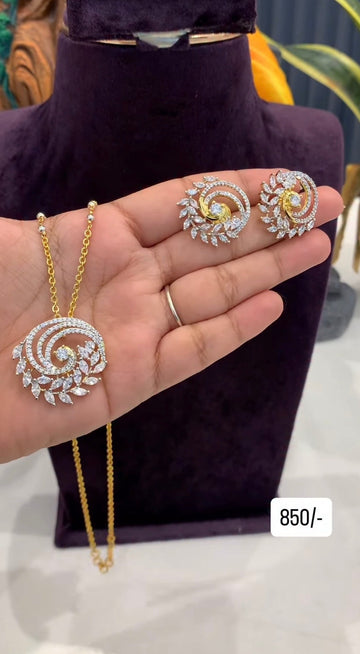 Beautiful GJ locket With customised Chandraharam chain 18 inches