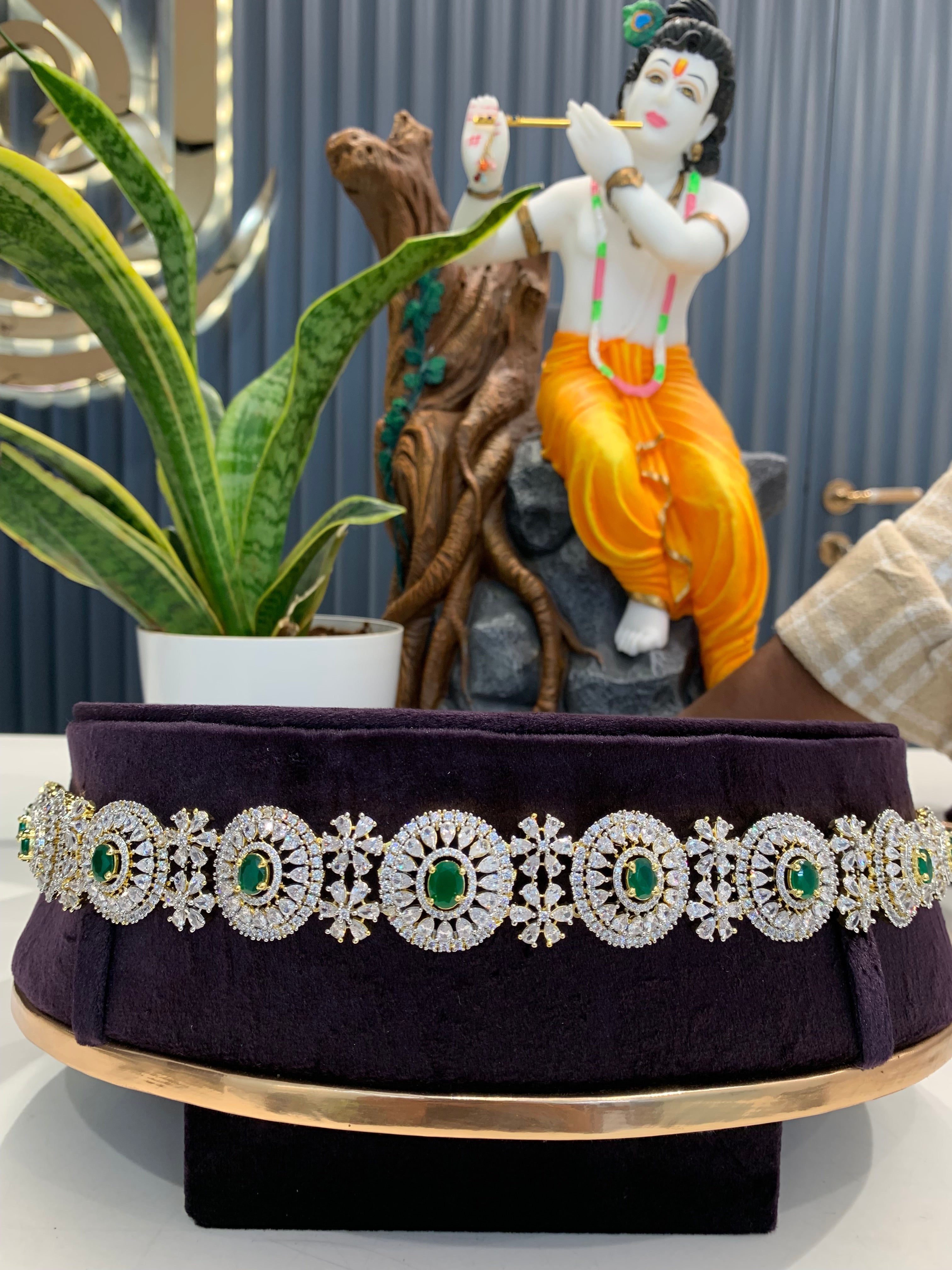 Beautiful GJ polish chain vaddanam