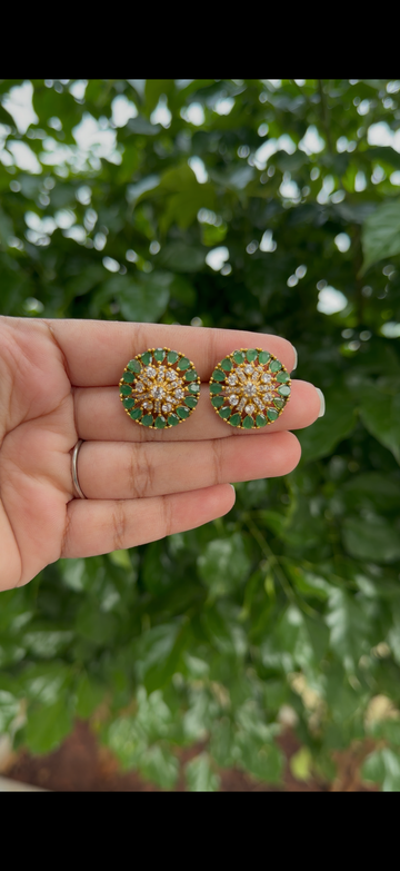 Beautiful earrings studs with pushback