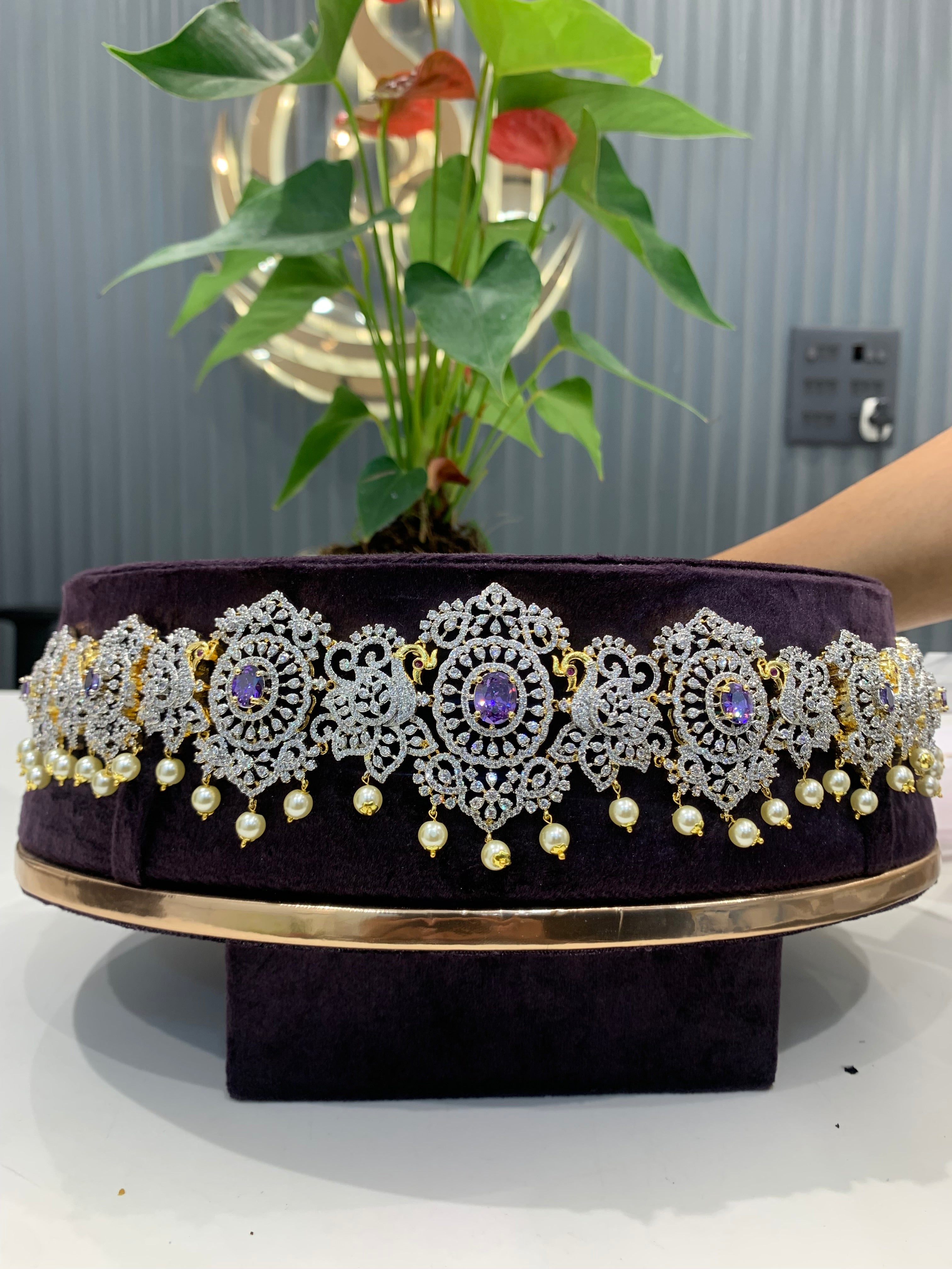 Beautiful purple GJ polish vaddanam