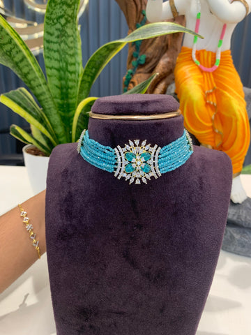Beautiful Premium Crystal Chocker set