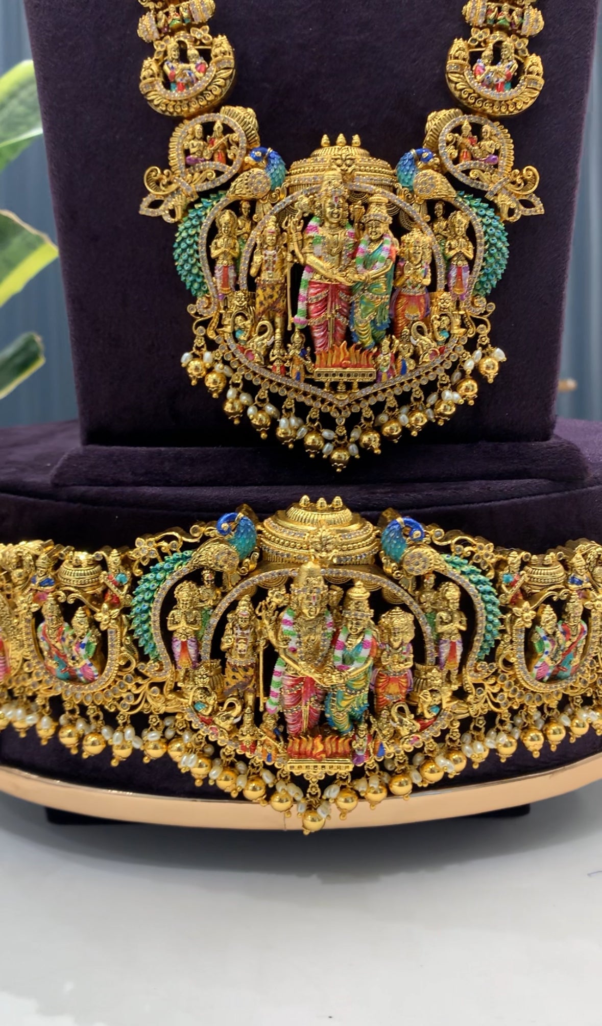 Beautiful Srinivasa Kalyanam Combo set (Chocker + Haram+ Jumkies+Vaddanam) Prebook 20days