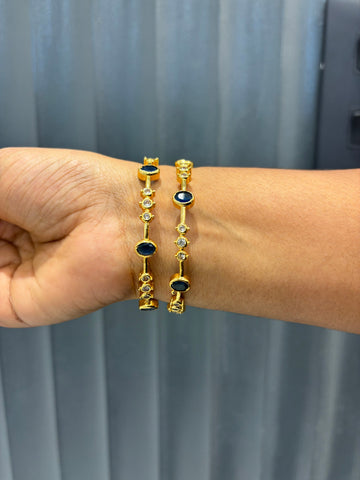 Beautiful blue stone bangles