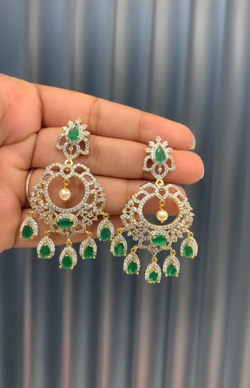 Beautiful Diamond Replica Chandbalis