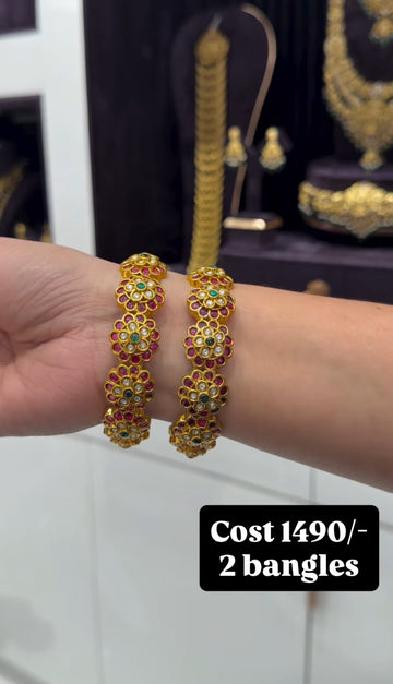 Beautiful Kundan style bangles