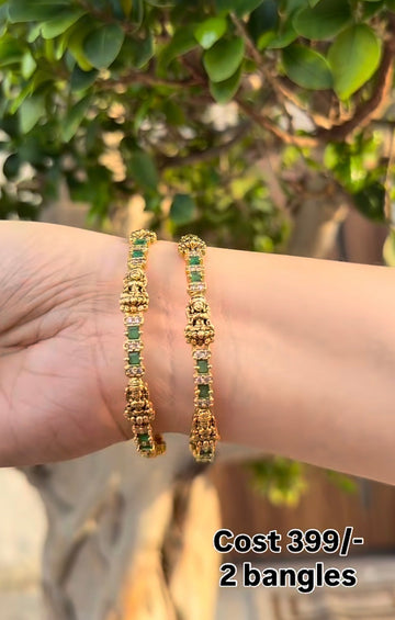 Beautiful green stone bangle