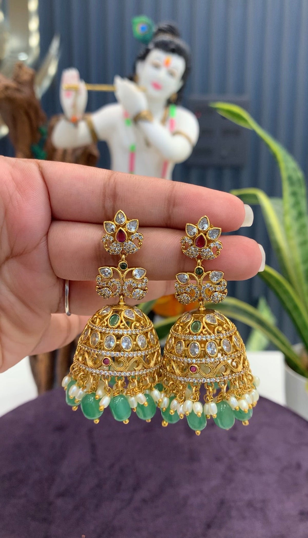 Beautiful pushback jhumkis