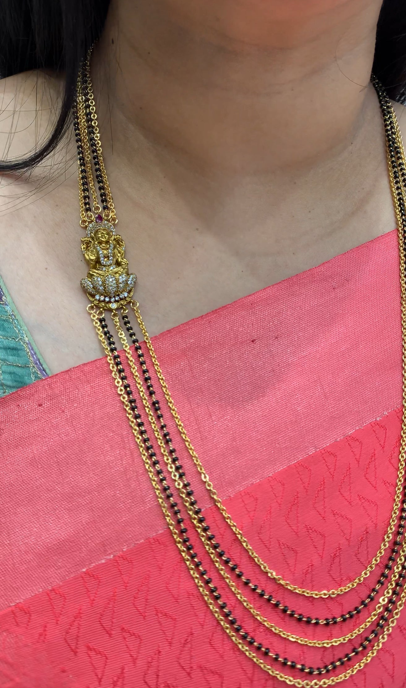 Beautiful Chandraharam Blackbeads