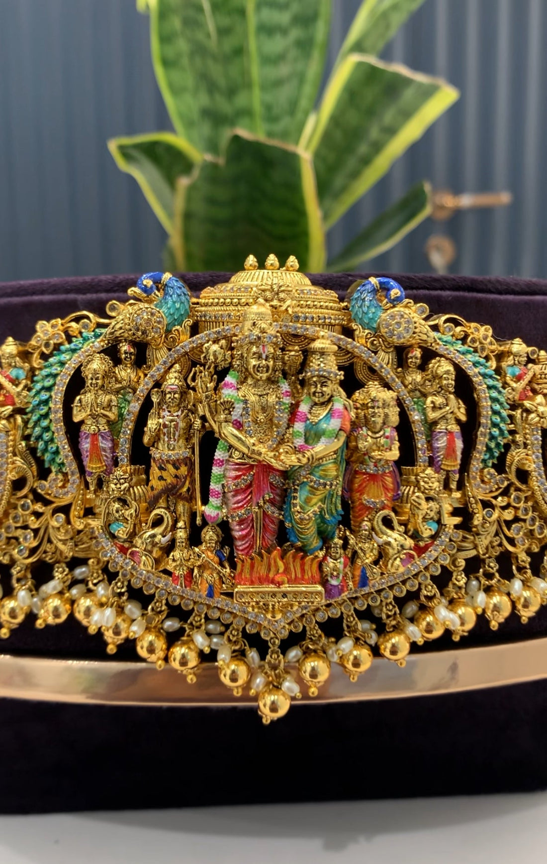 Beautiful meenakari vaddanam