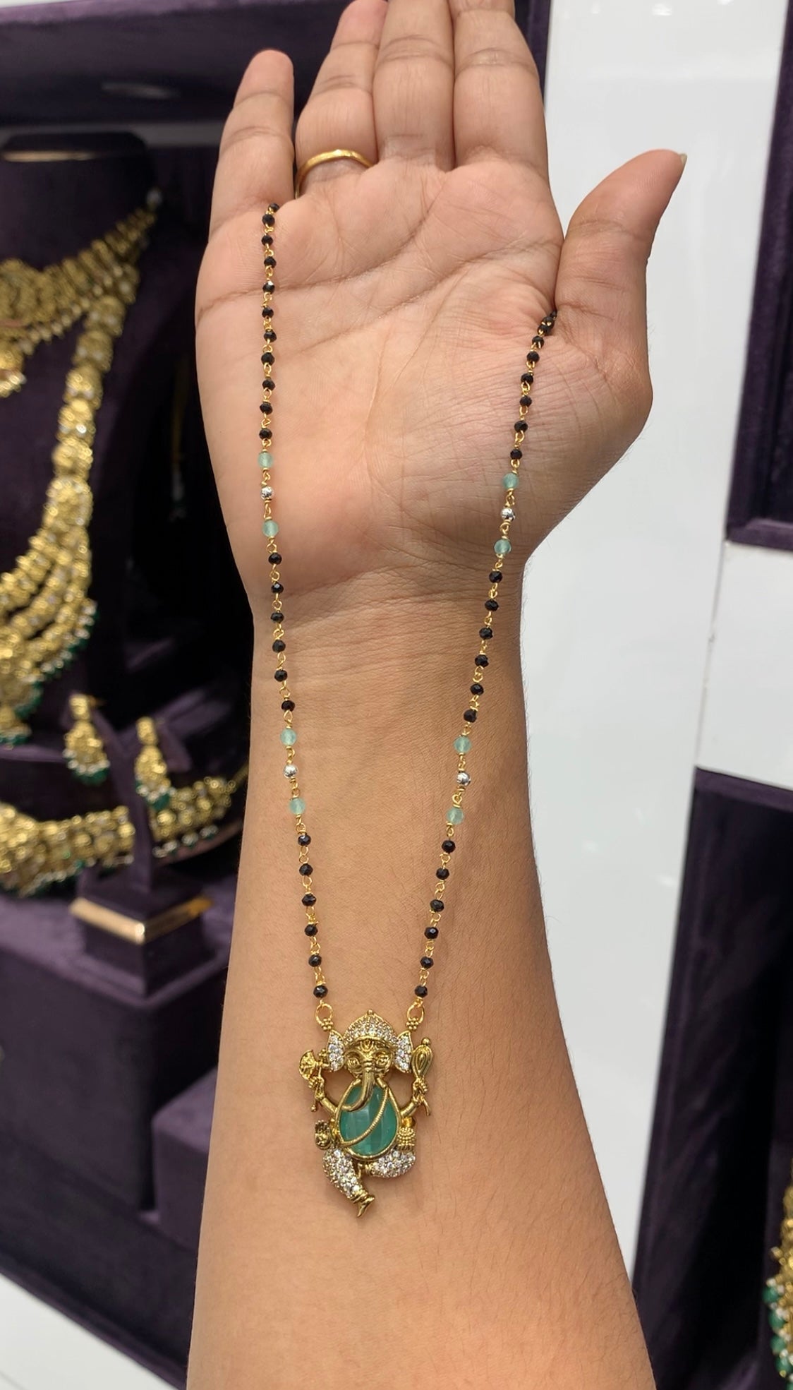 Beautiful Vinayaka Blackbeads