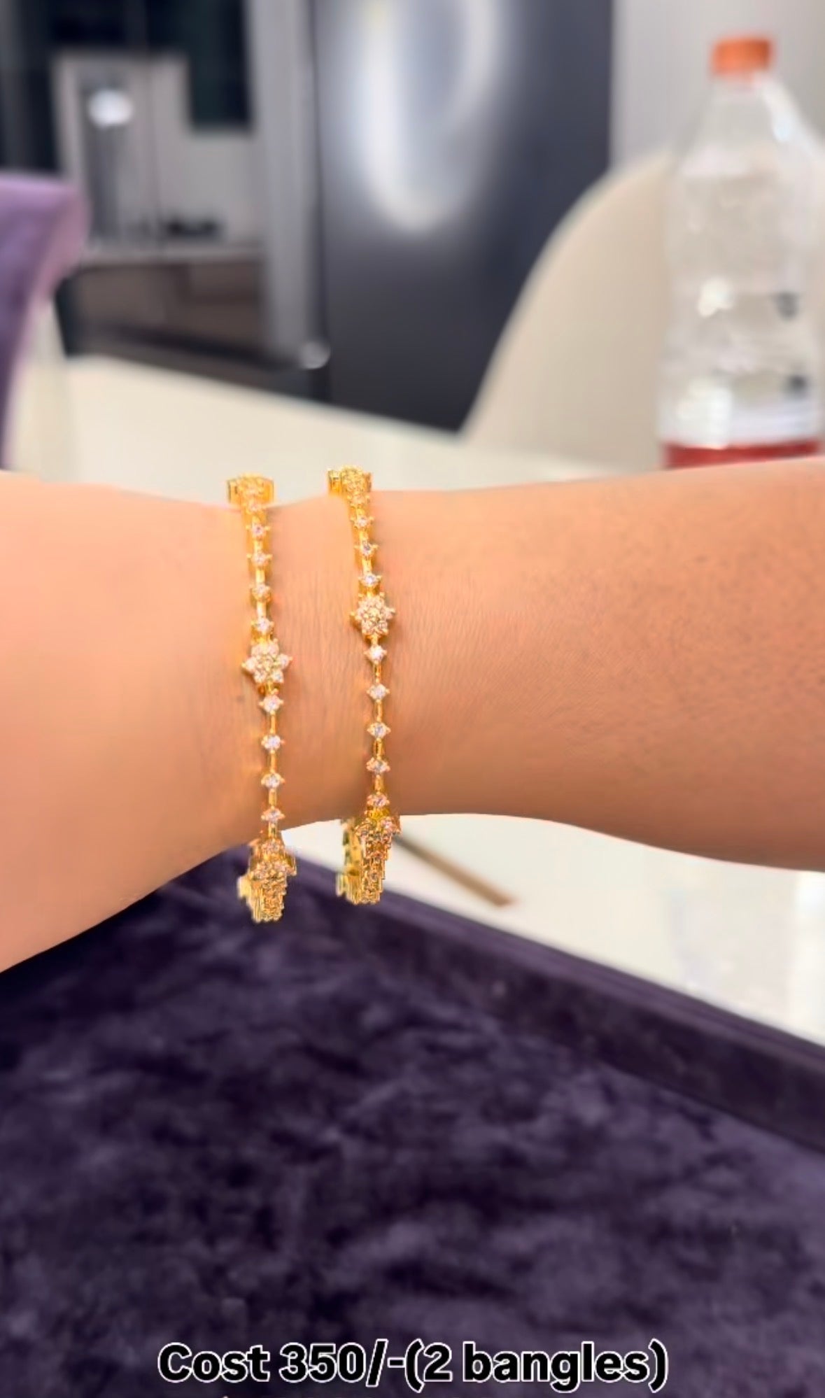 Beautiful white stone bangles