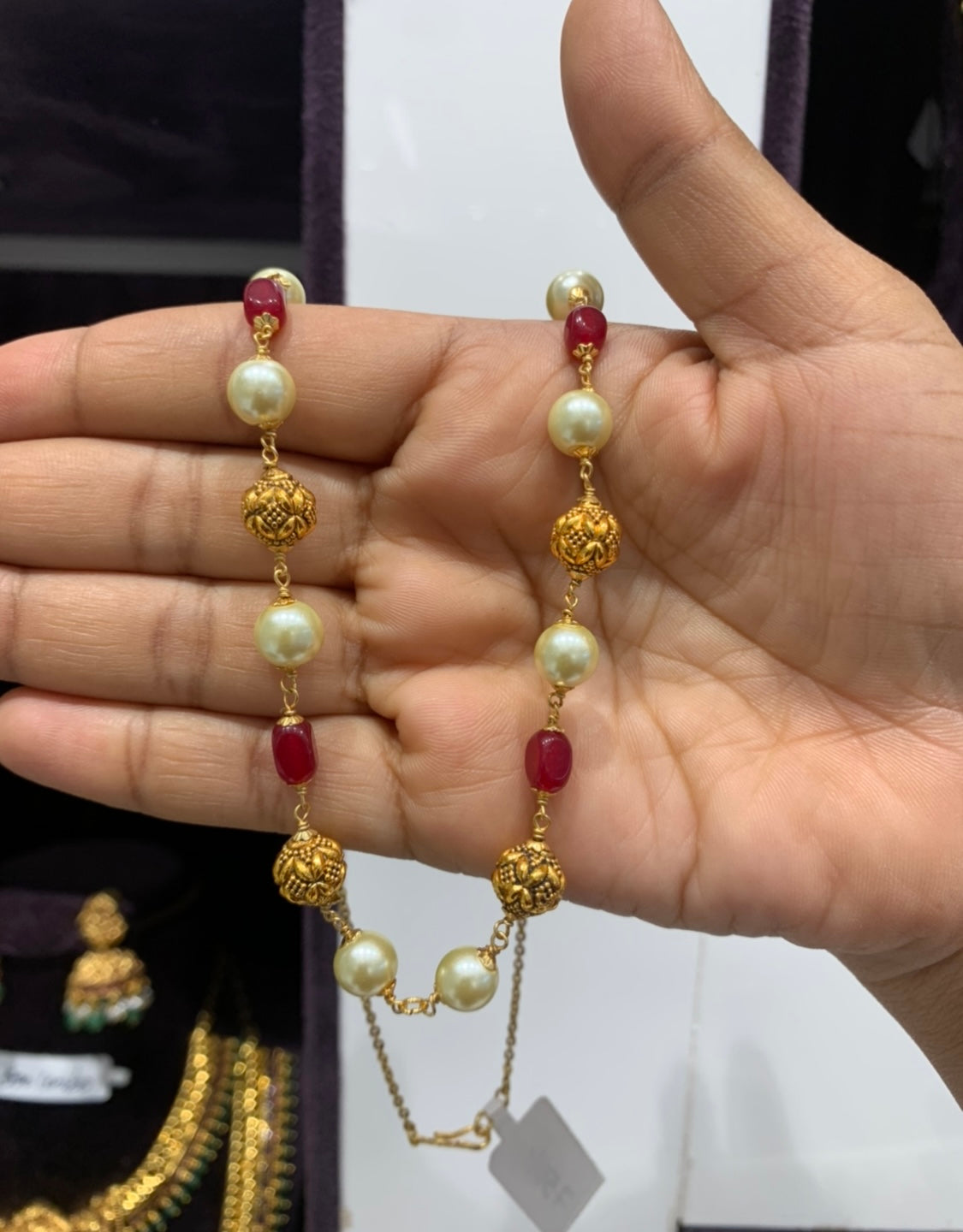 Beautiful nakshi balls & beads mala 18 inchs long