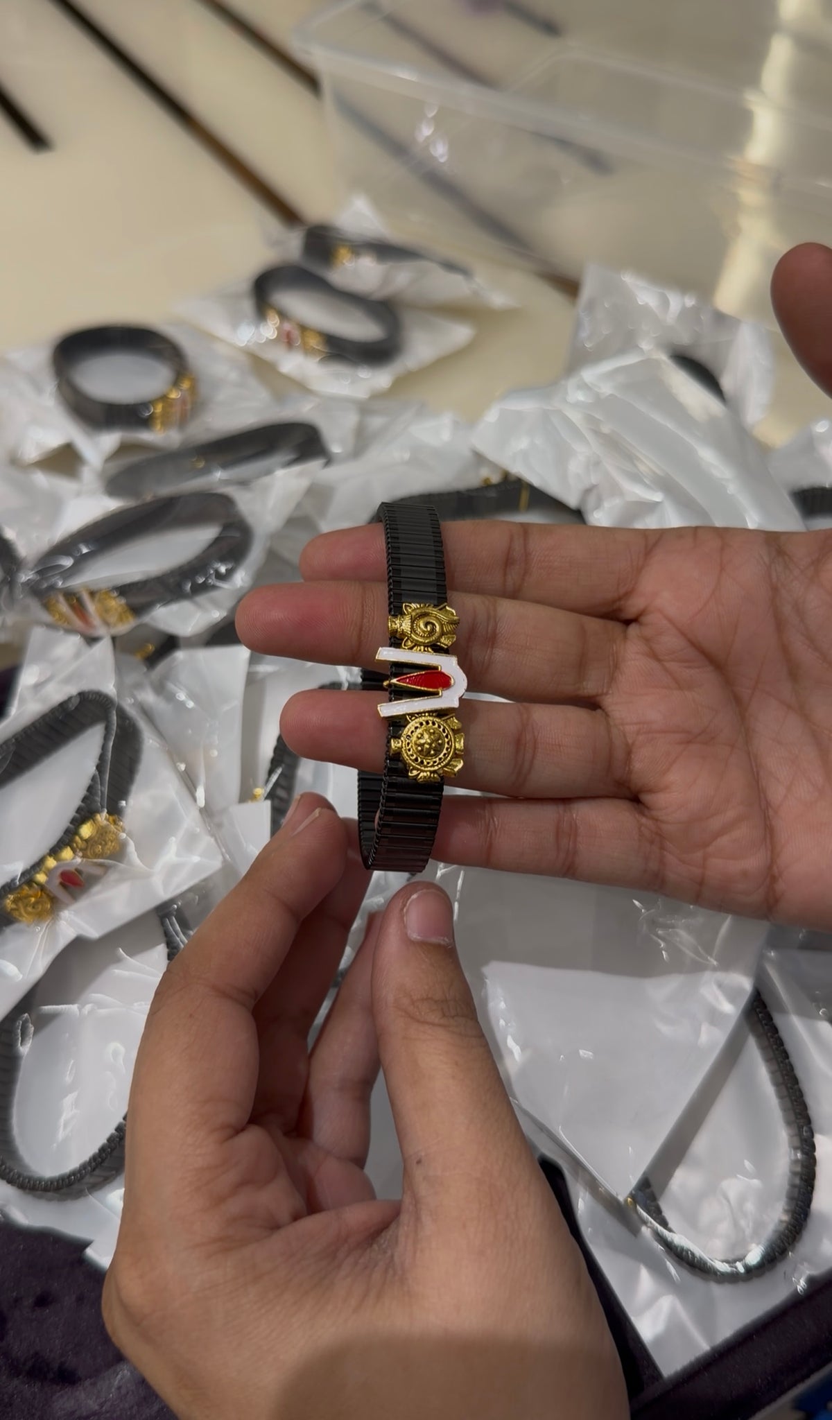 Beautiful venkateswara swamy namam gents bracelet
