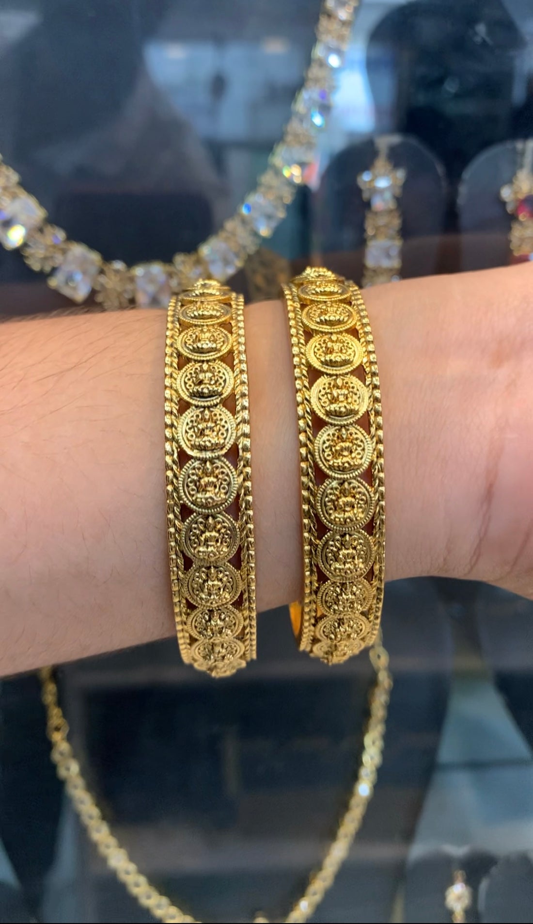Beautiful Lakshmi Devi kasula model bangles